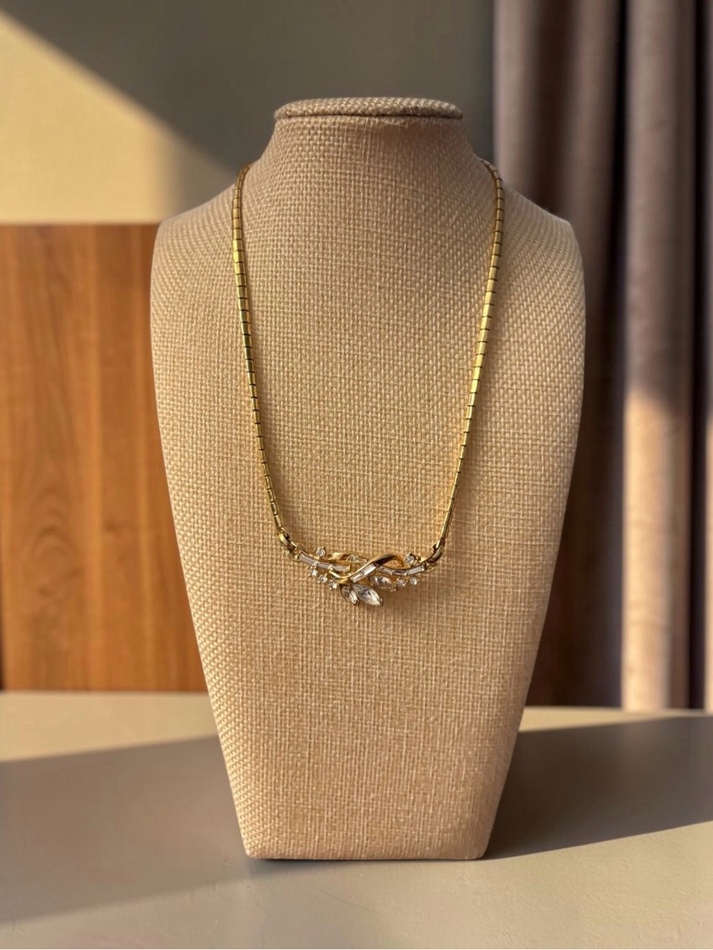 Crown Trifari Alfred Philippe Pat Pend Rhinestone Ribbon Choker Vtg Necklace - Picture 7 of 7